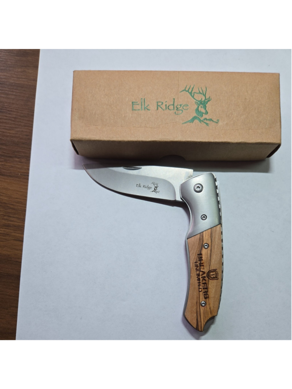New Elk Ridge Lockback ER-166 Breakers Unlimited Promotional Collection knife